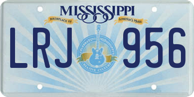 MS license plate LRJ956