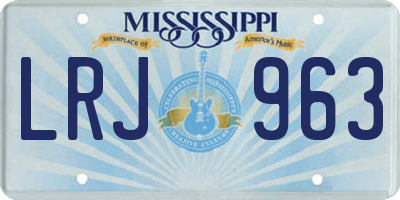 MS license plate LRJ963