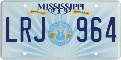 MS license plate LRJ964