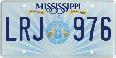 MS license plate LRJ976
