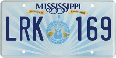 MS license plate LRK169
