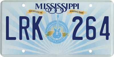 MS license plate LRK264