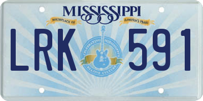 MS license plate LRK591