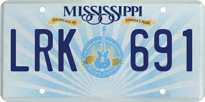 MS license plate LRK691