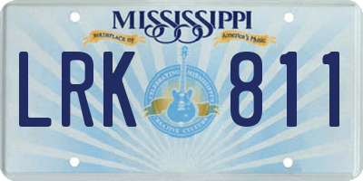 MS license plate LRK811