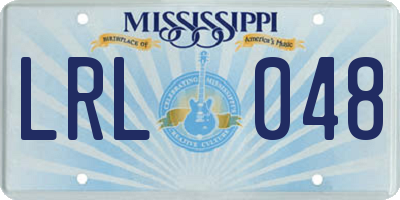 MS license plate LRL048