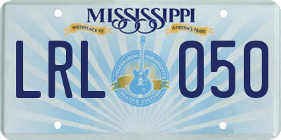 MS license plate LRL050