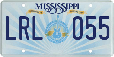 MS license plate LRL055