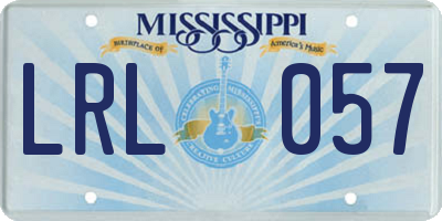 MS license plate LRL057