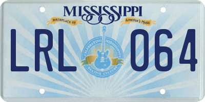 MS license plate LRL064