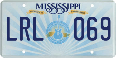 MS license plate LRL069