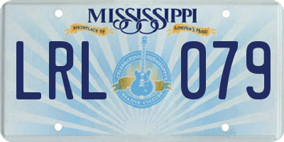 MS license plate LRL079