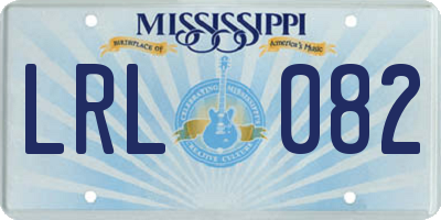 MS license plate LRL082
