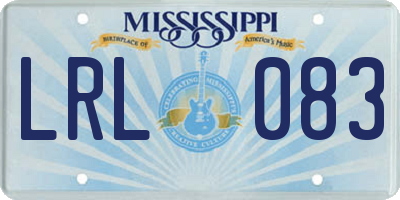 MS license plate LRL083