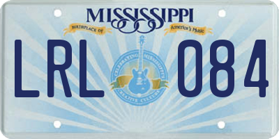 MS license plate LRL084