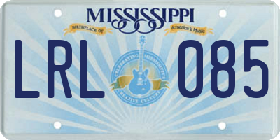 MS license plate LRL085