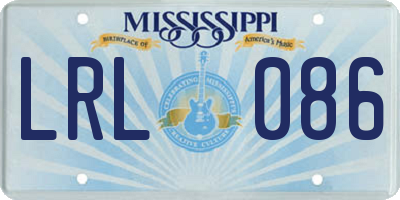 MS license plate LRL086