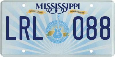 MS license plate LRL088