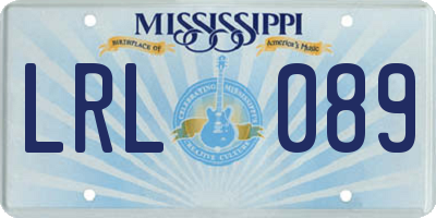 MS license plate LRL089