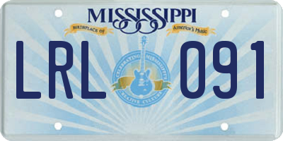 MS license plate LRL091