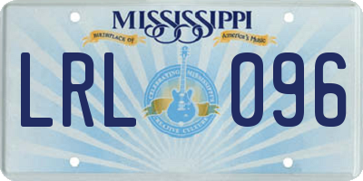 MS license plate LRL096