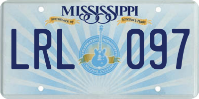 MS license plate LRL097