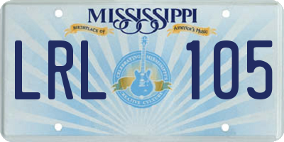 MS license plate LRL105
