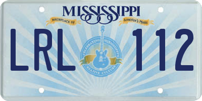 MS license plate LRL112