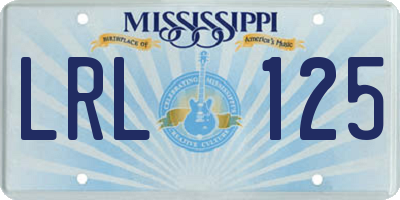 MS license plate LRL125