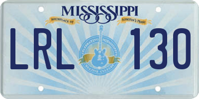MS license plate LRL130