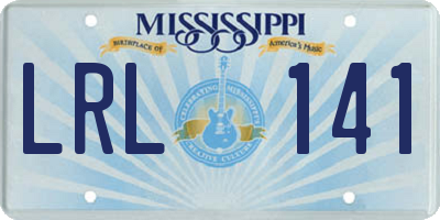 MS license plate LRL141