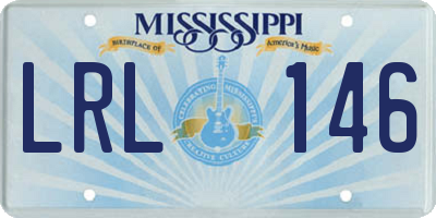 MS license plate LRL146