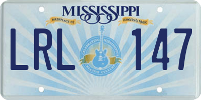 MS license plate LRL147