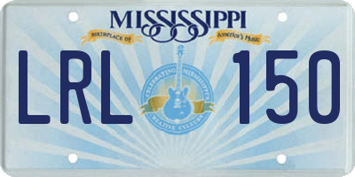 MS license plate LRL150