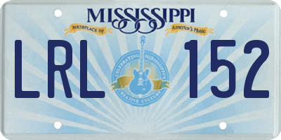 MS license plate LRL152