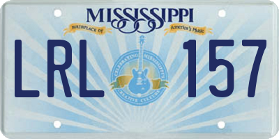 MS license plate LRL157