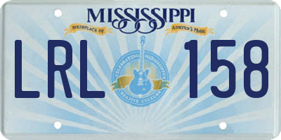 MS license plate LRL158