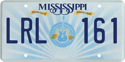 MS license plate LRL161