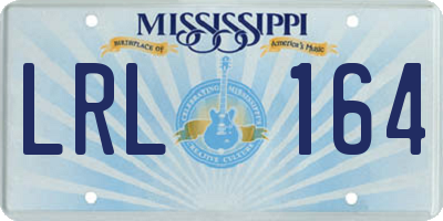 MS license plate LRL164