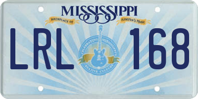 MS license plate LRL168