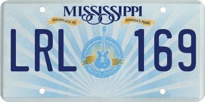 MS license plate LRL169