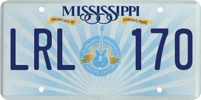 MS license plate LRL170