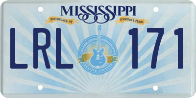 MS license plate LRL171