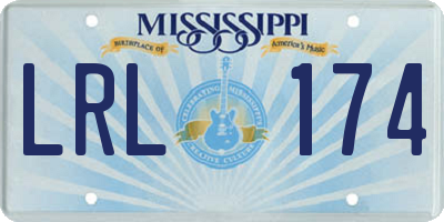 MS license plate LRL174