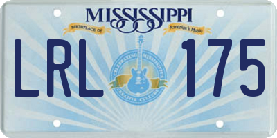 MS license plate LRL175