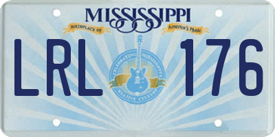 MS license plate LRL176
