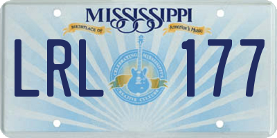 MS license plate LRL177