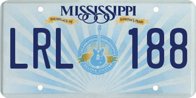 MS license plate LRL188