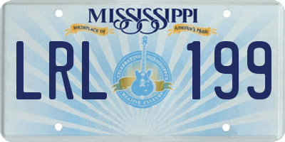 MS license plate LRL199