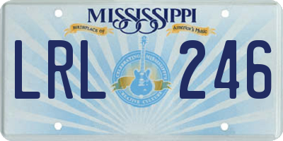 MS license plate LRL246